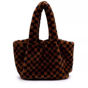 SKINNY DIP FURRY CHECKERED BAG
